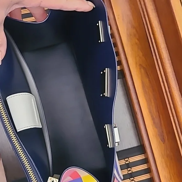 Kate ♠️ Striped leather bag - Picture 9 of 17